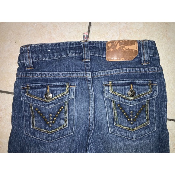 Girl's‎ Sz 10 PINQ jeans with studs denim - Picture 1 of 5